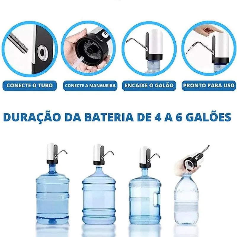 Bomba elétrica para galão de água - retirada de água - bombeamento de água